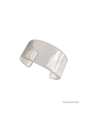 Acrylic Open Cuff Bangle Geometric Transparent Bracelet for Women Jewelry Gift
